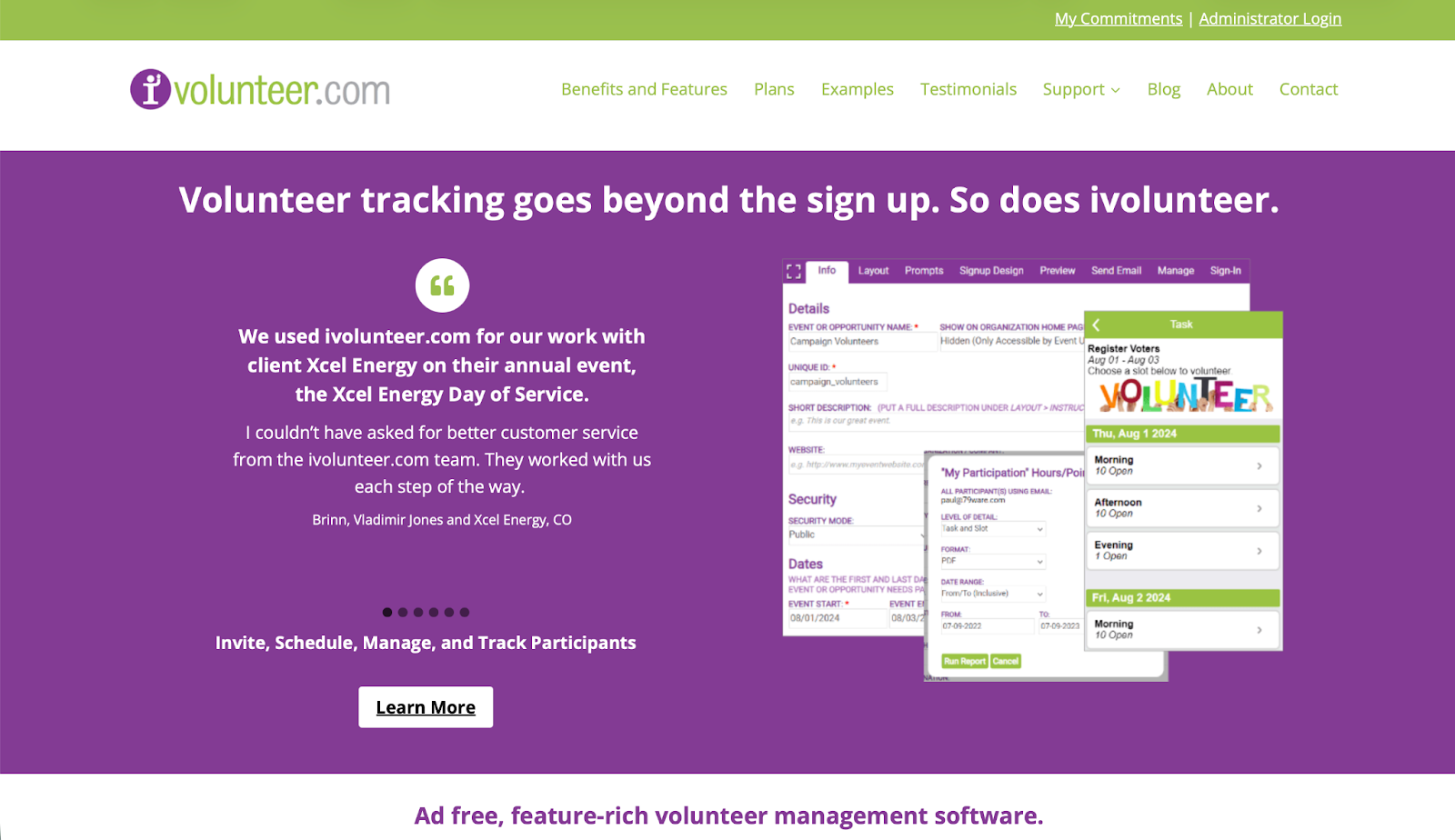 Screenshot of ivolunteer
