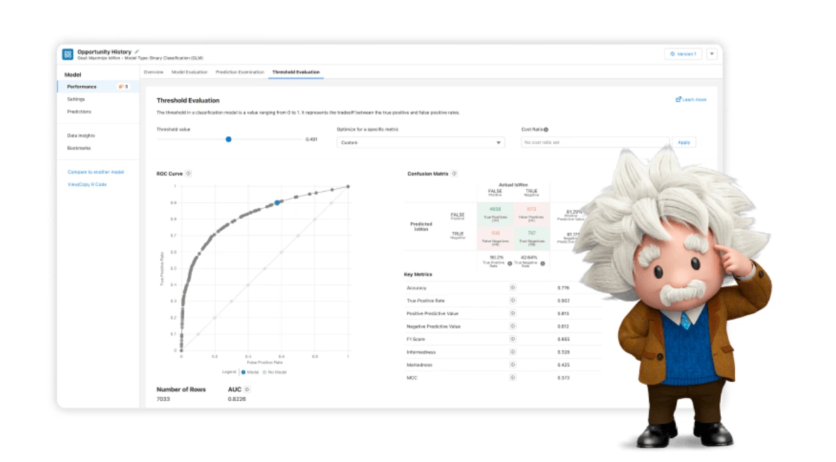 A vector illustration that explains Einstein AI