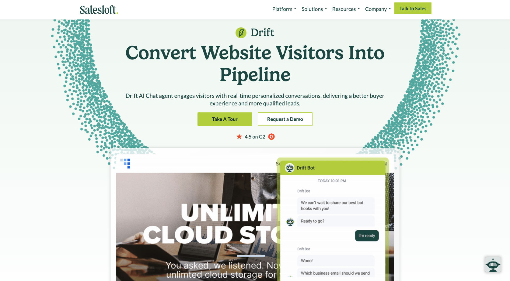 Drift Landing Page