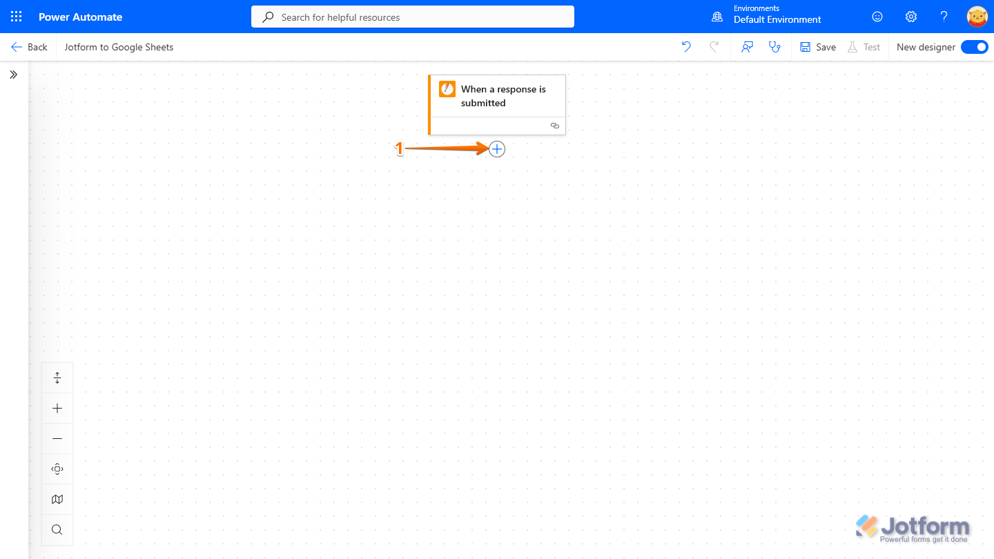 Add action in the flow settings of Microsoft Power Automate
