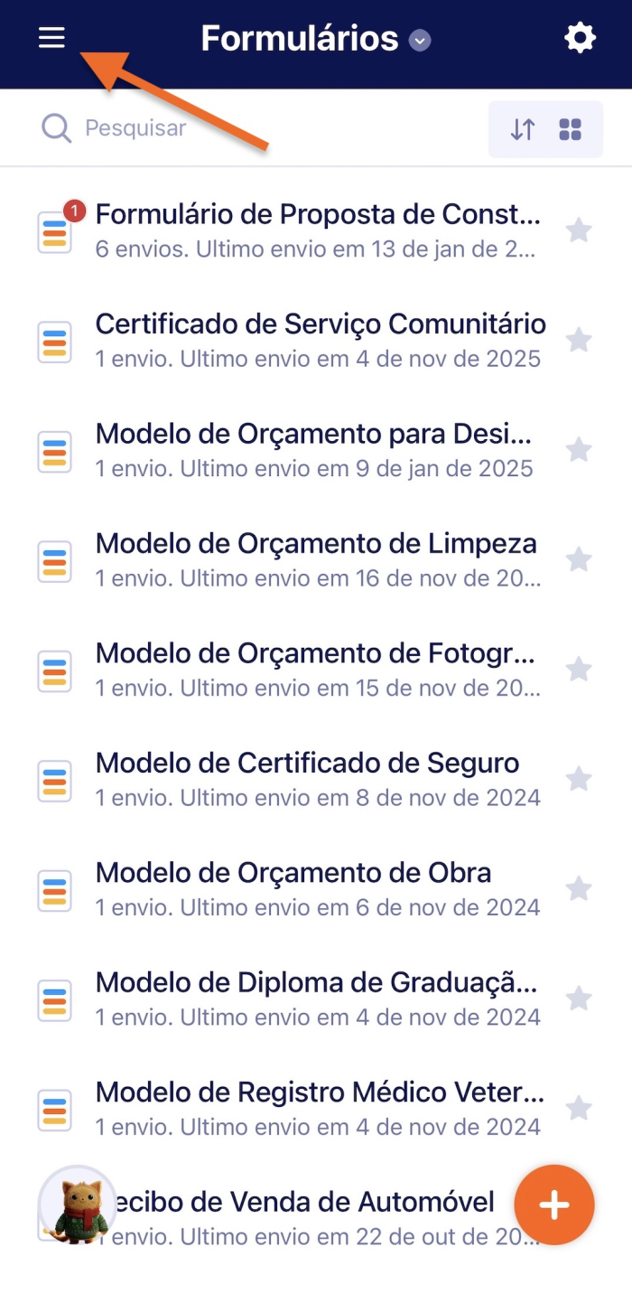 Todos os Formularios