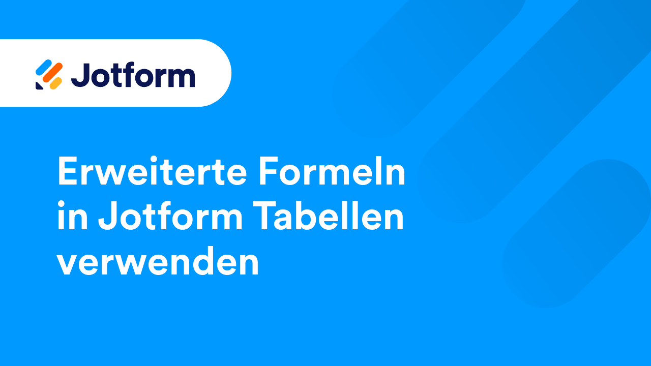 Jotform Tabellen