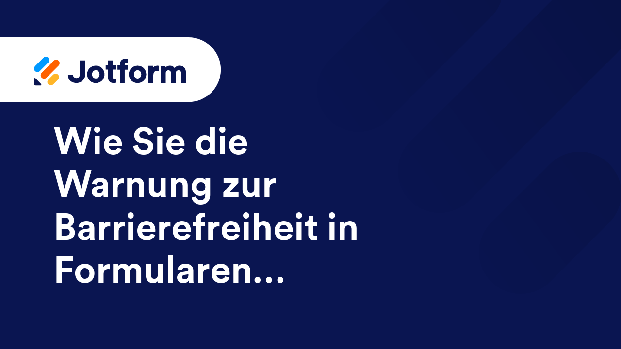 Erstellen Sie barrierefreie Formulare