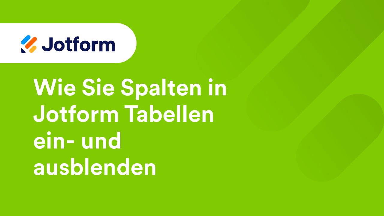 Jotform Tabellen