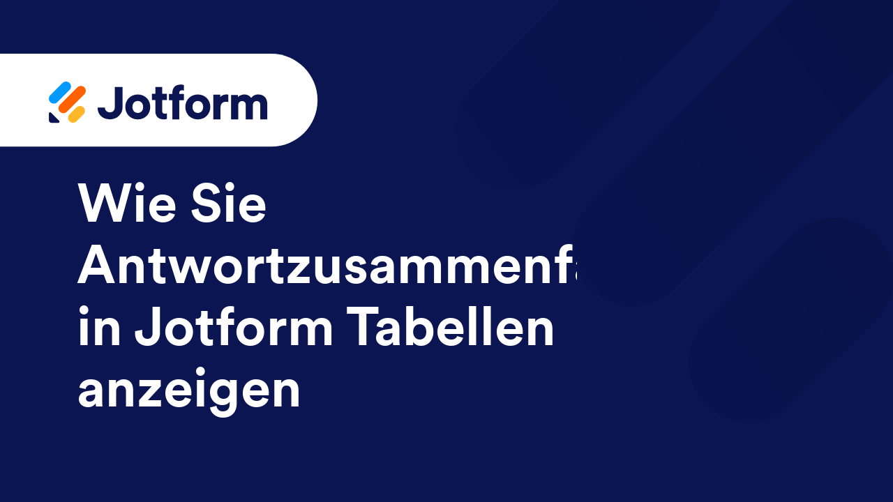 Jotform Tabellen