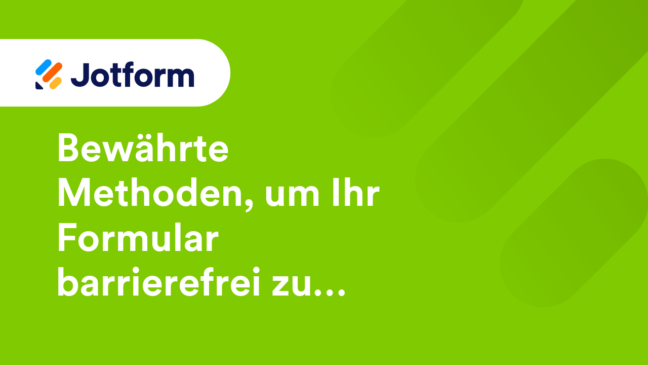 Erstellen Sie barrierefreie Formulare