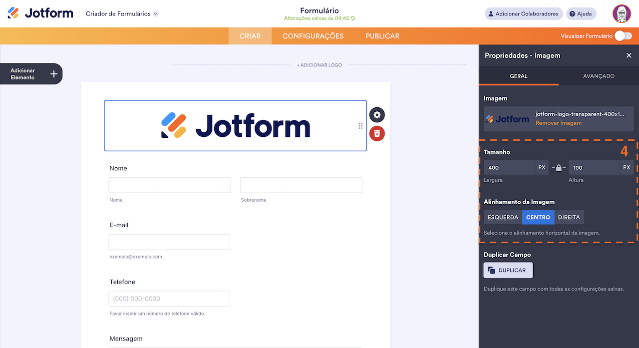Redimensionando a Imagem