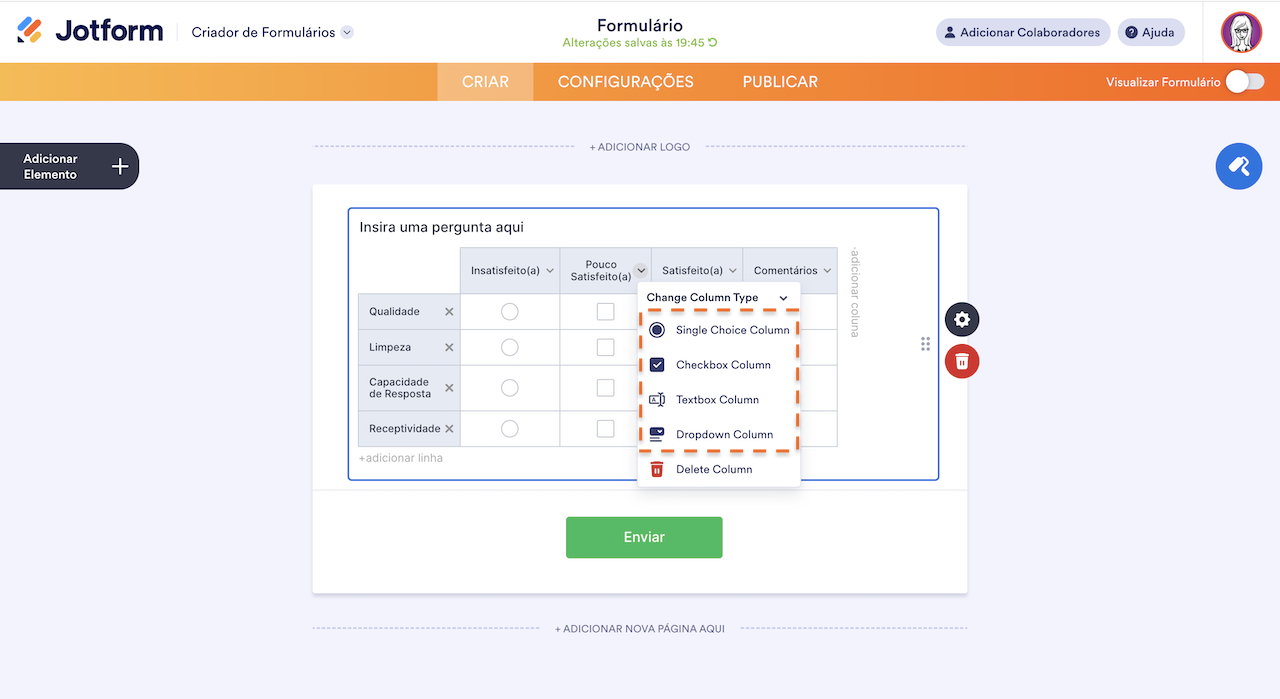 Alterando Tipo da Coluna