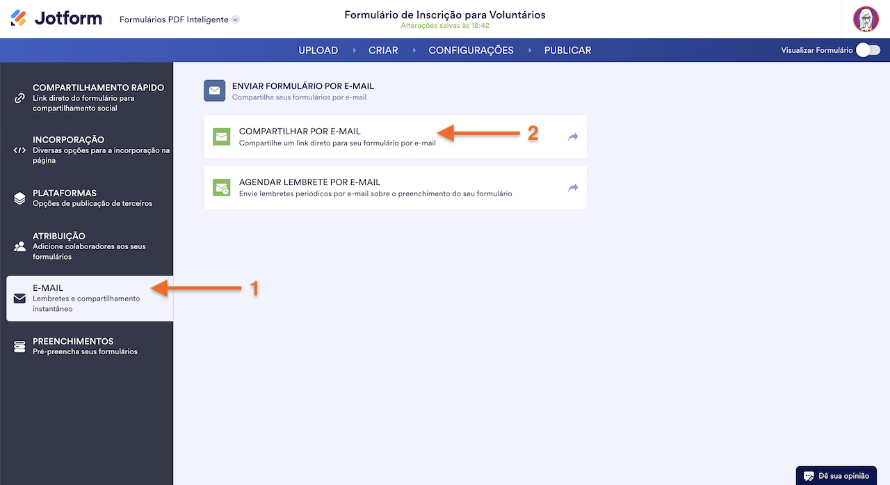 Compartilhar por E-mail