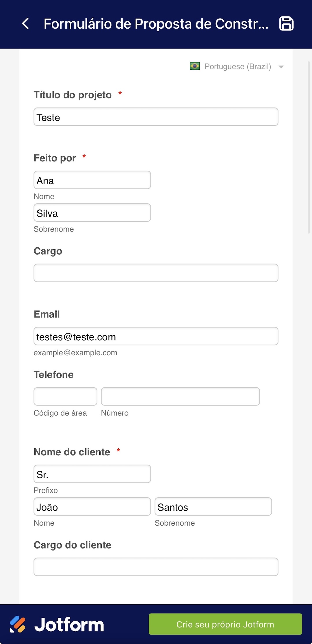 Editando uma Resposta Existente