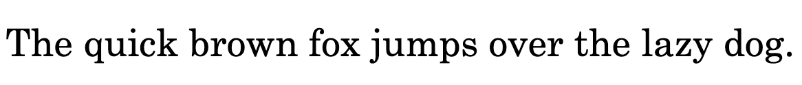 Century Schoolbook font sample displaying the sentence ‘The quick brown fox jumps over the lazy dog