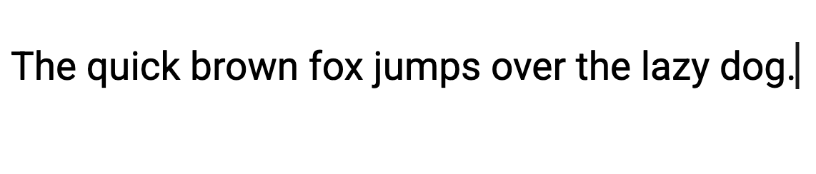 Robato font sample displaying the sentence ‘The quick brown fox jumps over the lazy dog