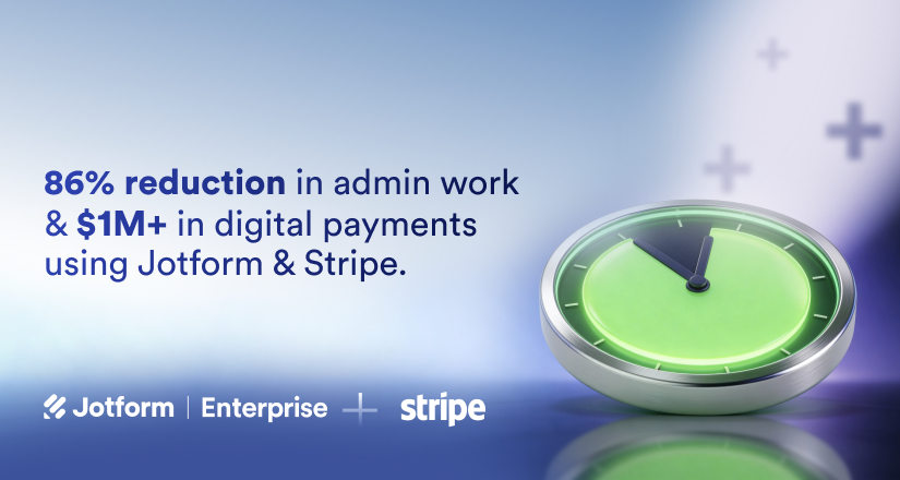 86% de reducción en trabajo administrativo y 1M+ en pagos digitales usando Jotform y Stripe