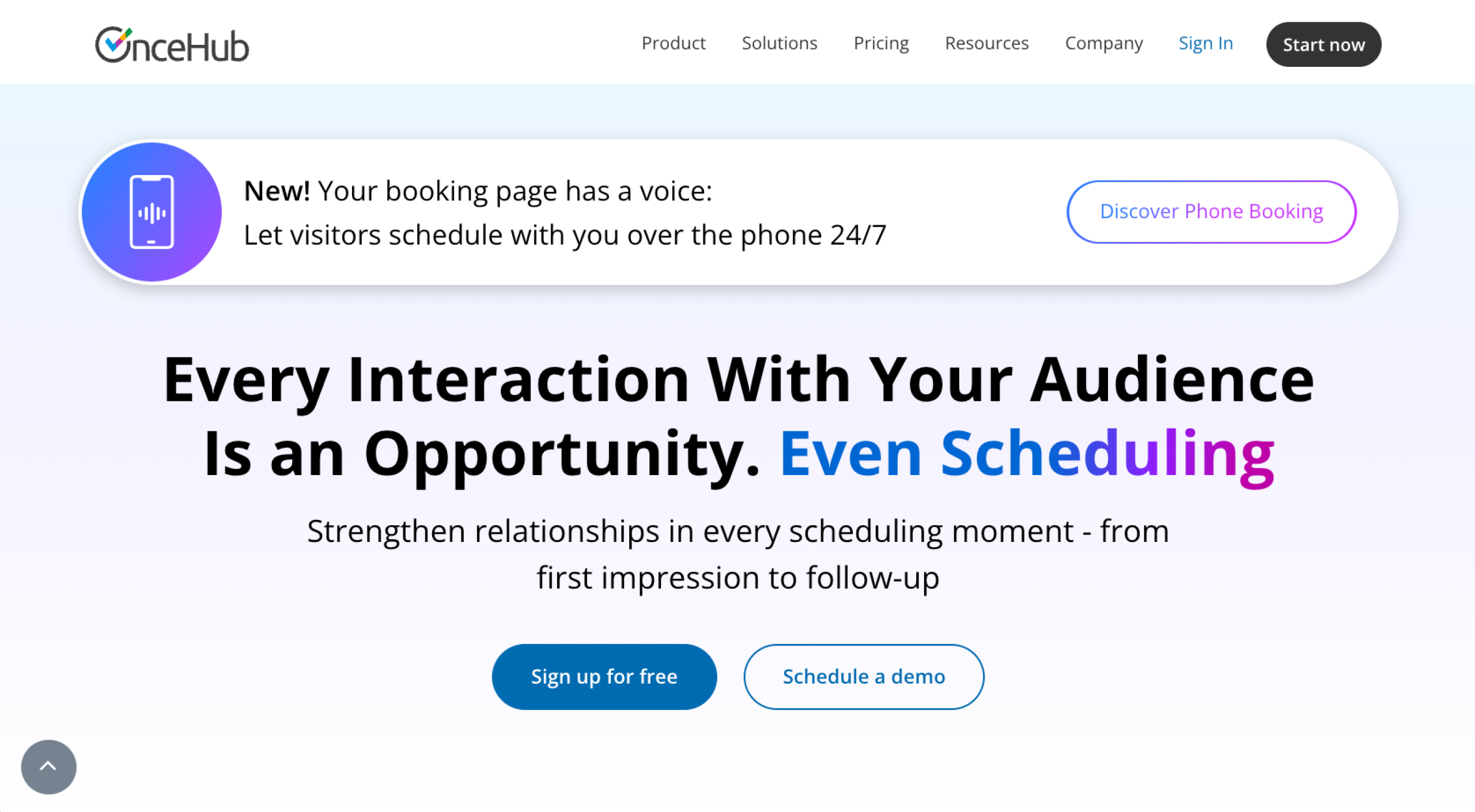 OnceHub Landing Page