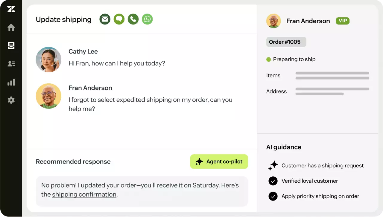 Zendesk User Interface