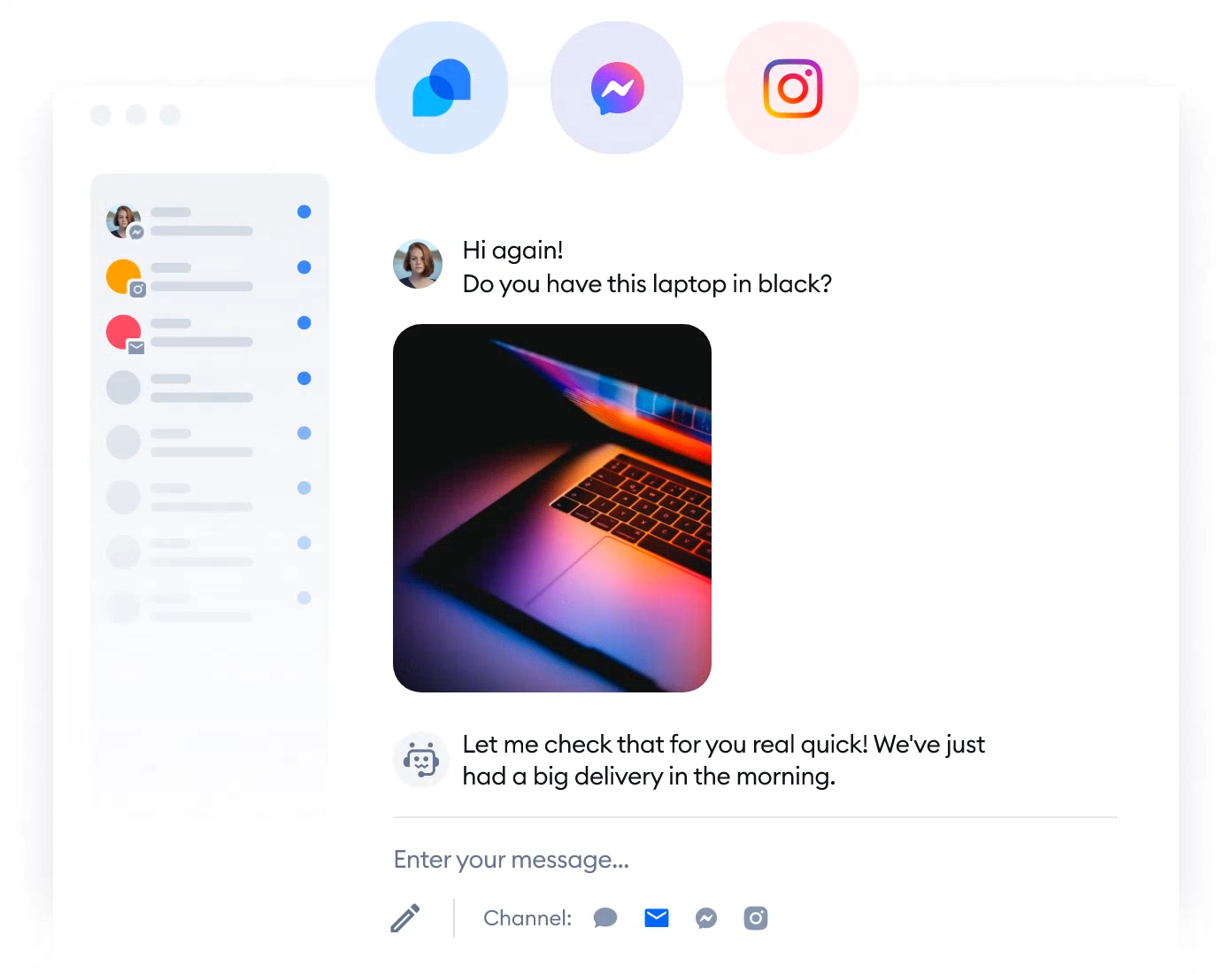 screenshot from Trengo alternative, Tidio