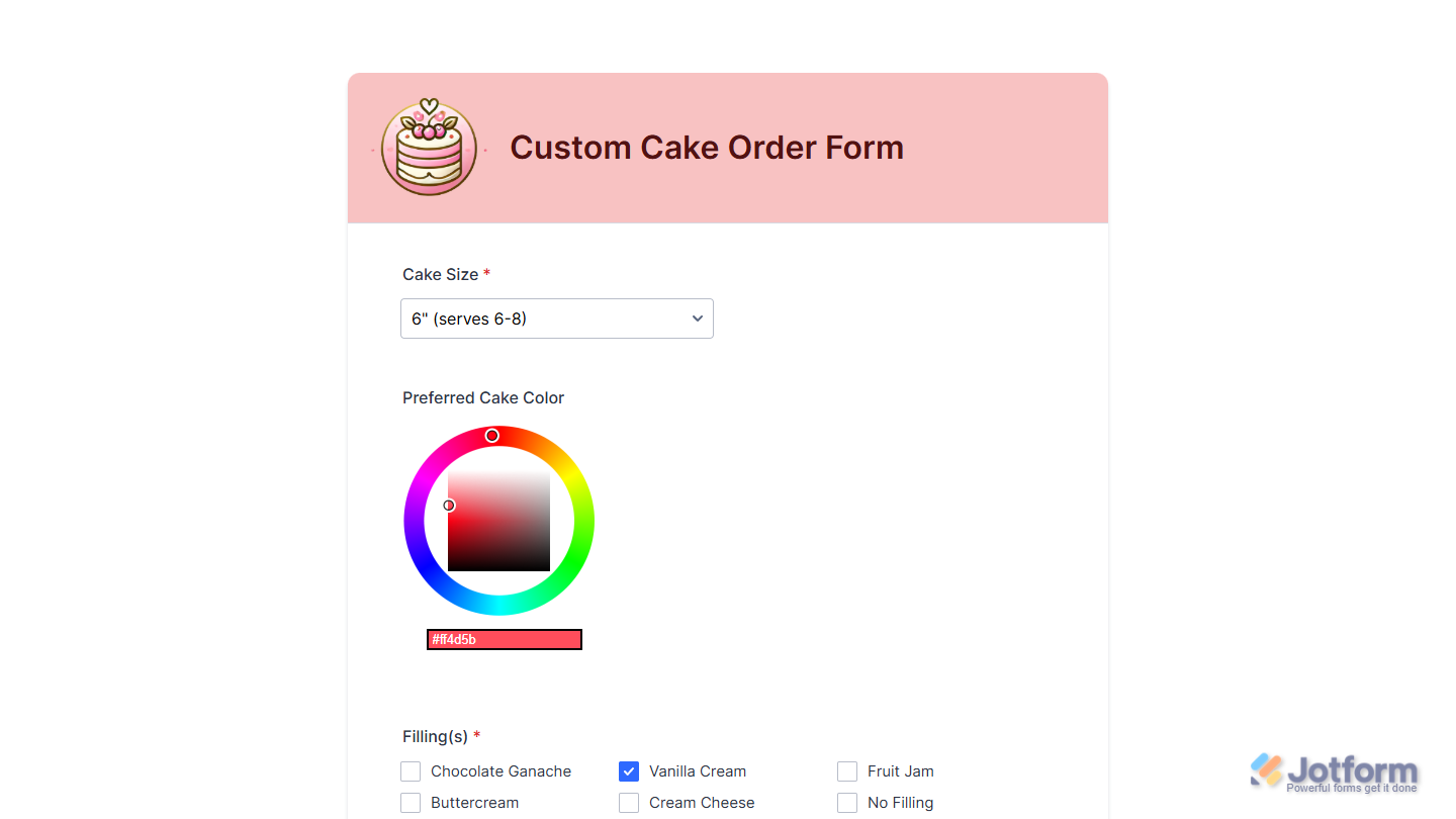 Farbtastic Color Picker Widget on a Jotform form