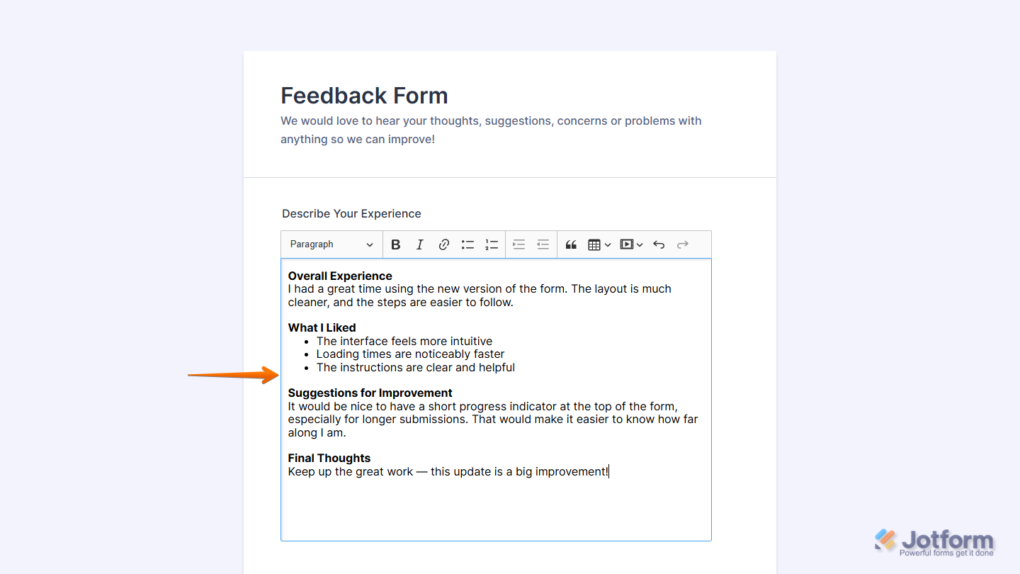 CKEditor widget on a Jotform form