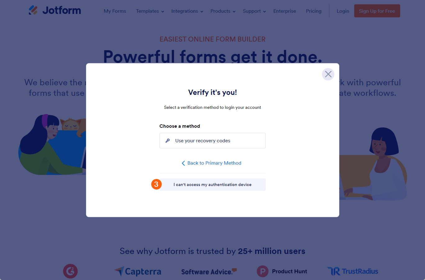 So stellen Sie Ihr Konto wieder her, wenn Sie den Zugriff auf das 2FA-Gerät und die Wiederherstellungscodes verlieren Image-3