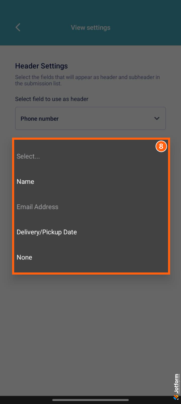 So ändern Sie die Übermittlungsüberschriften in Jotform Mobile-Formularen Image-8