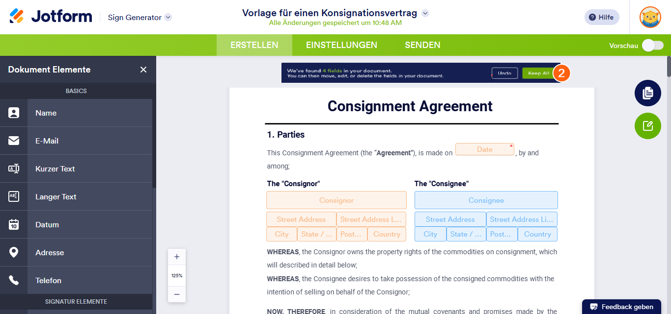 So verwenden Sie die automatische Felderkennung in Jotform Sign Image-2