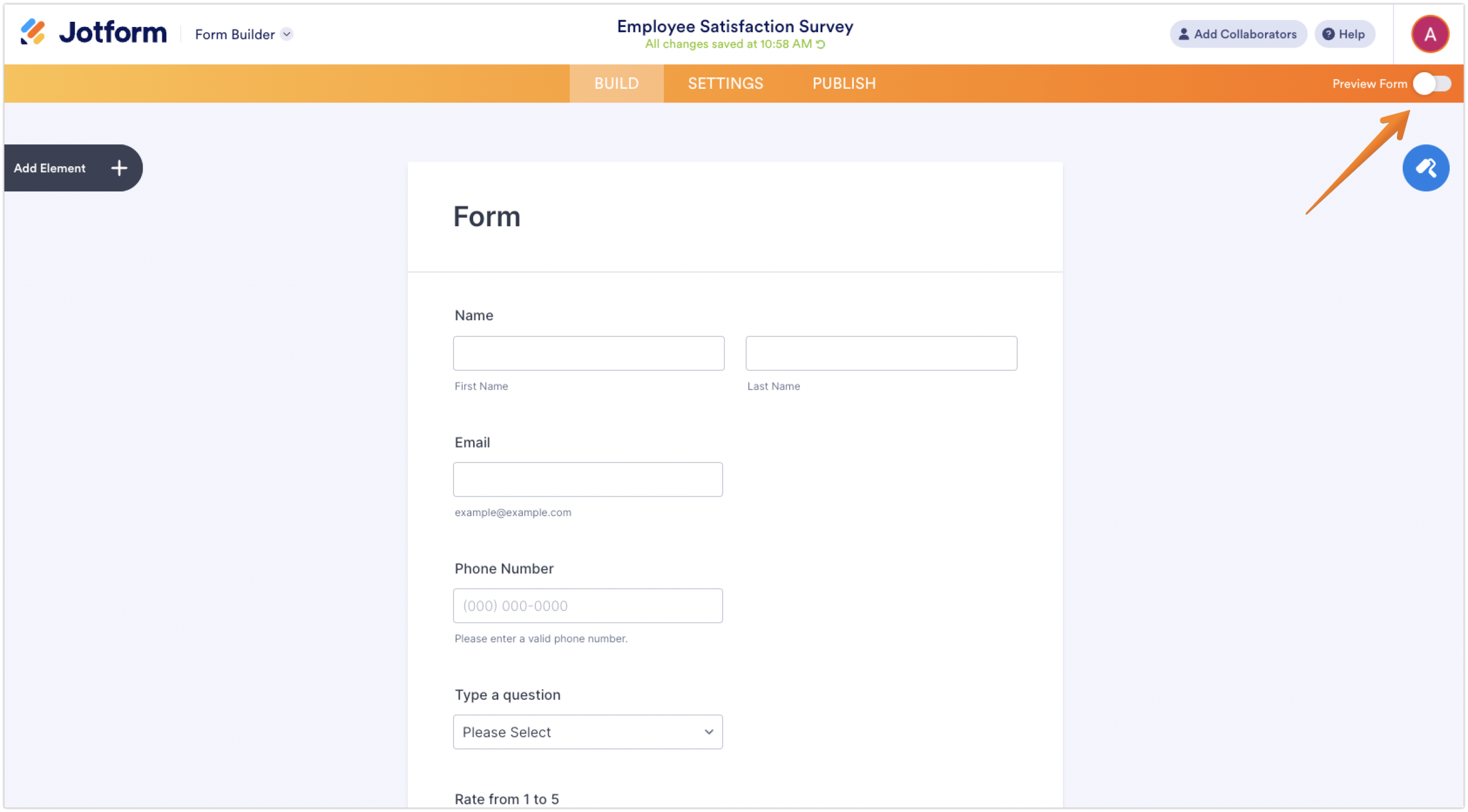 Jotform Form Builder Preview Form Slider