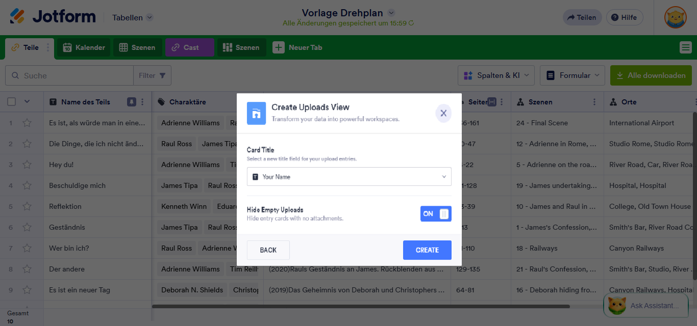 So fügen Sie Jotform Tabellen verschiedene Ansichten hinzu Image-10