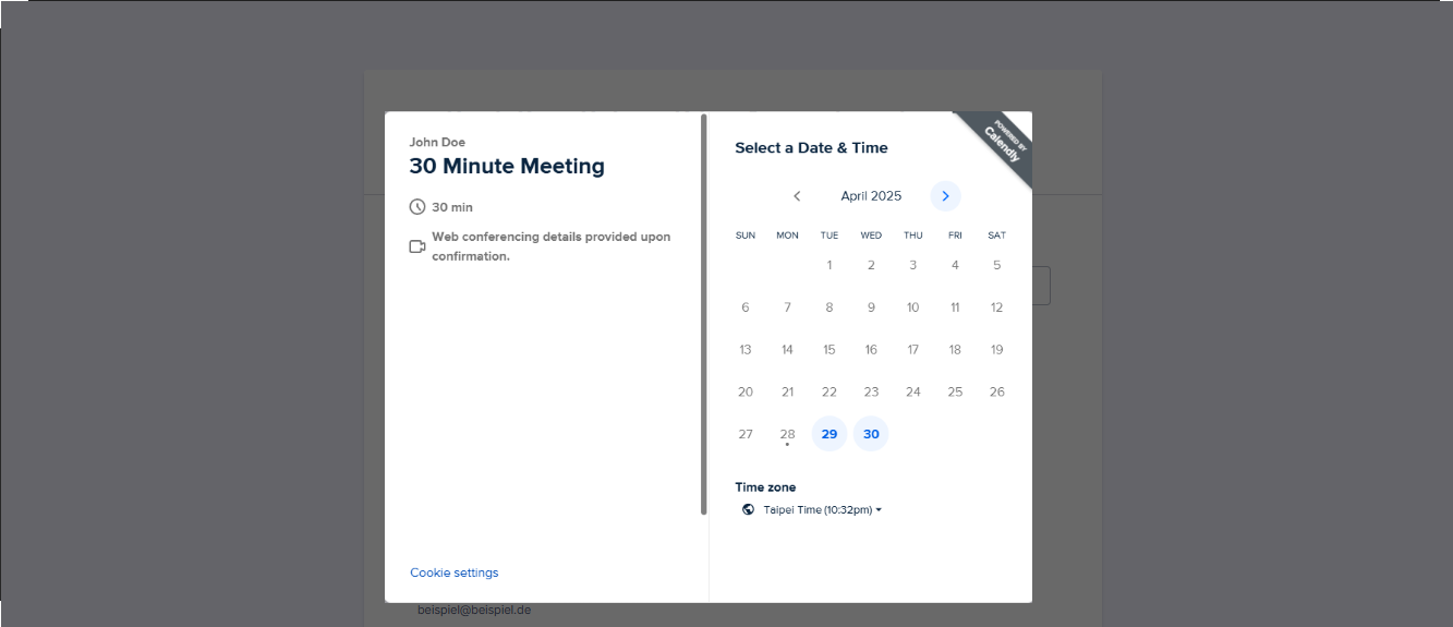 Wie Sie das Calendly Widget hinzufügen und einrichten Image-9