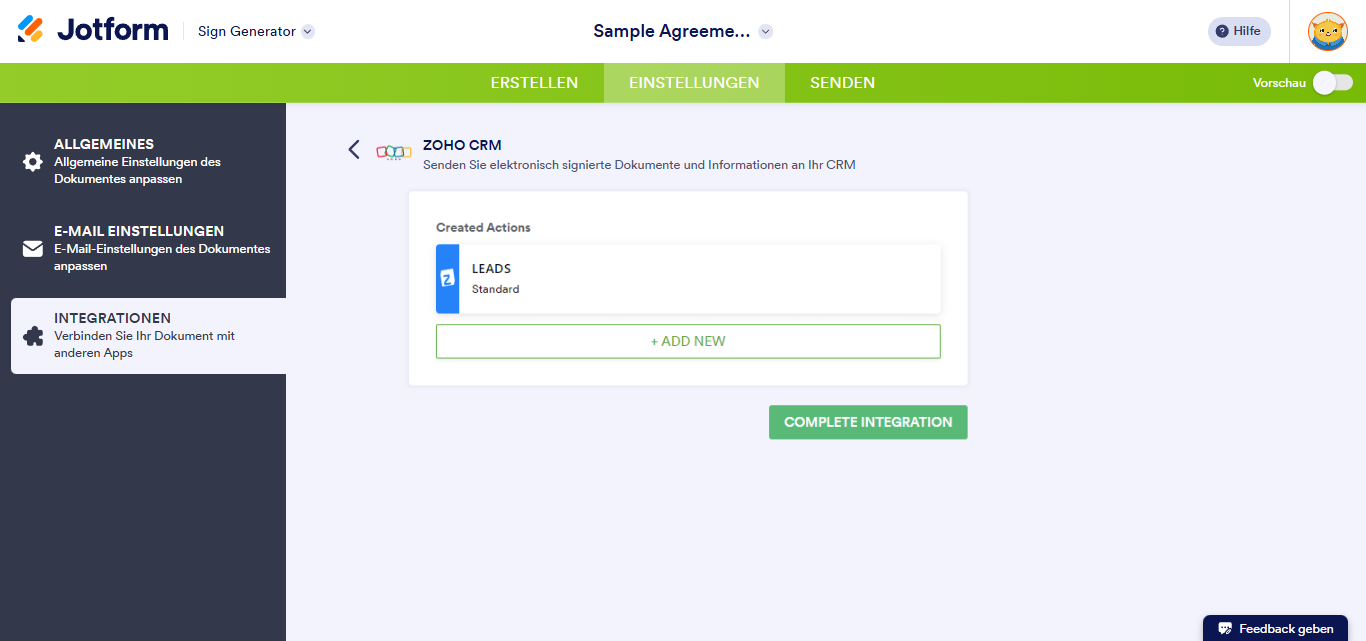 Wie Sie Jotform Sign mit Zoho CRM integrieren Image-5