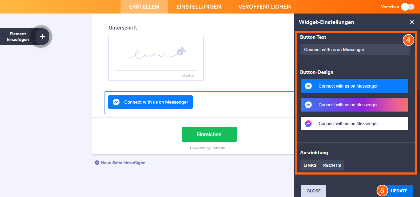 So fügen Sie Ihrem Formula die Facebook Messenger-Schaltfläche hinzu Image-4