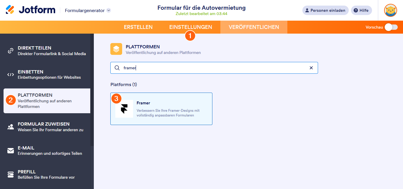 So betten Sie ein Formular in ein Framer-Design ein Image-1