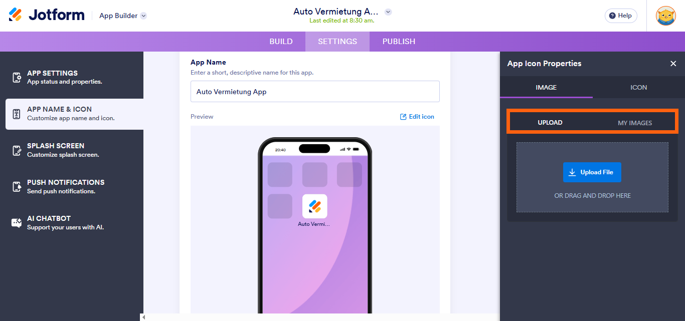 So ändern Sie den Namen und das Symbol des Geschäfts Image-6