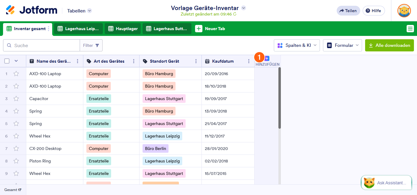 So senden Sie PDF-Berichte in Jotform Tabellen Image-1