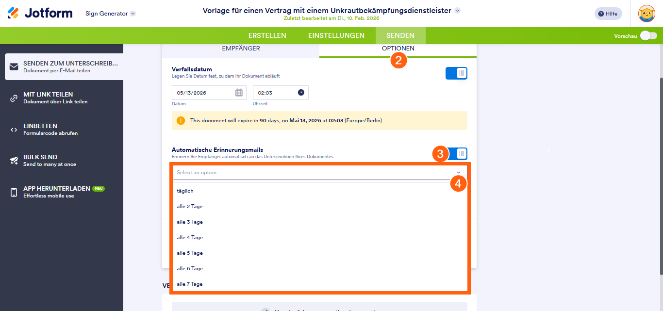 So richten Sie eine automatische Erinnerung für Ihre signierten Dokumente ein Image-2
