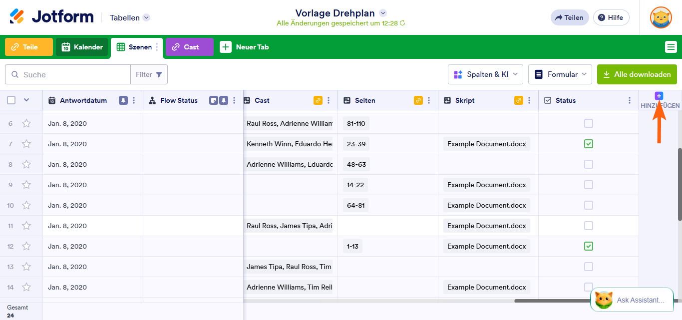 So fordern Sie Übermittlungsaktualisierungen in Jotform Tabellen an Image-1