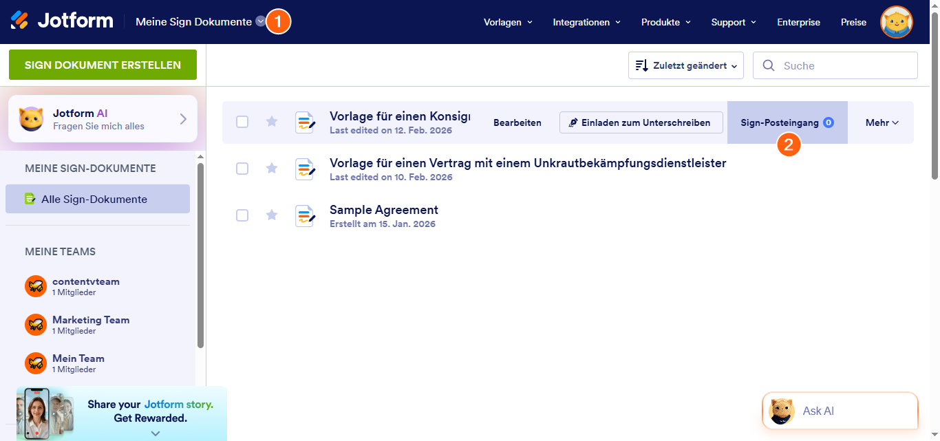 So verfolgen Sie den Unterzeichnungsprozess anderer Parteien Image-1