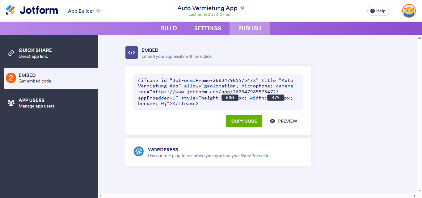 So betten Sie Ihren Jotform Store in Ihre Weebly-Website ein Image-2