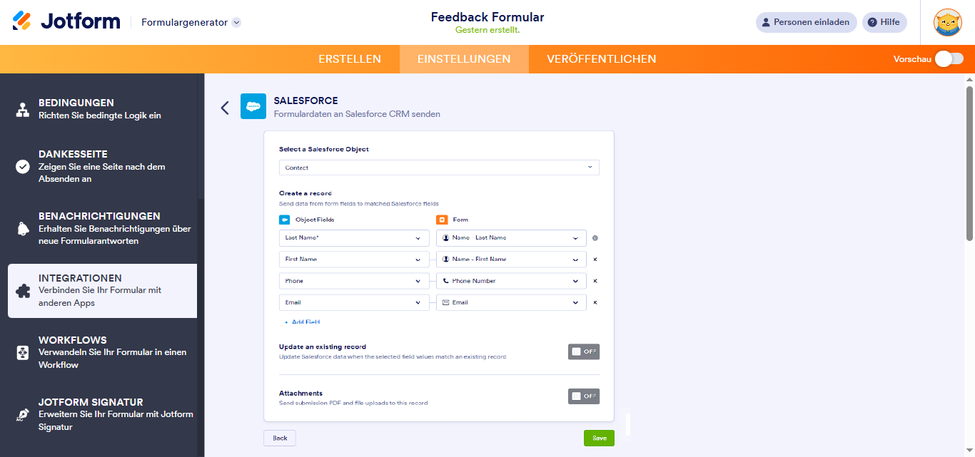So richten Sie die Jotform Integration für Salesforce-API-Only-Benutzer ein Image-5