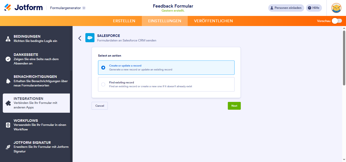 So richten Sie die Jotform Integration für Salesforce-API-Only-Benutzer ein Image-4