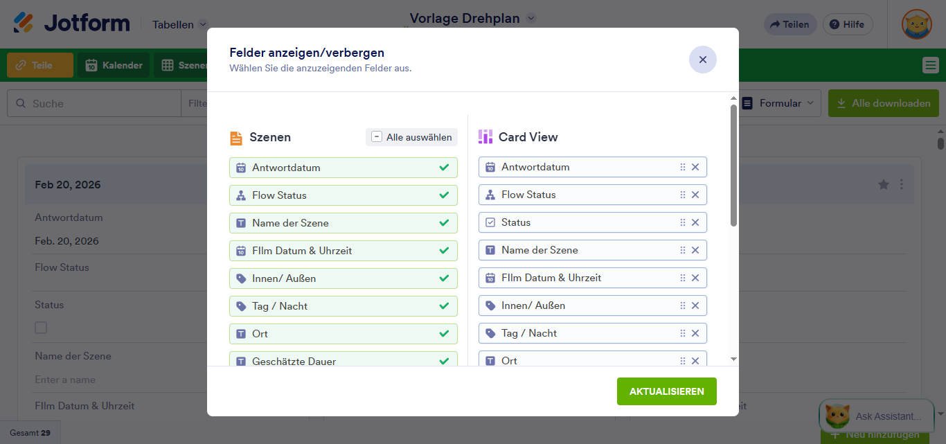 So fügen Sie Jotform Tabellen verschiedene Ansichten hinzu Image-9