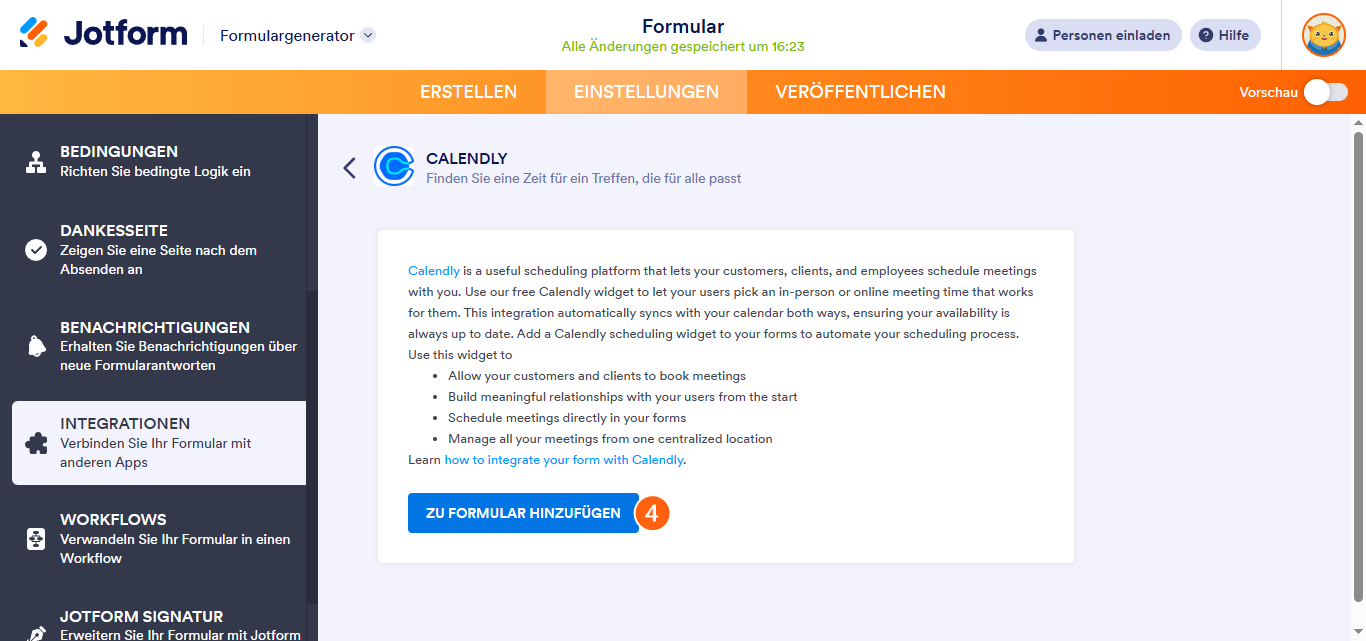 Wie Sie das Calendly Widget hinzufügen und einrichten Image-15