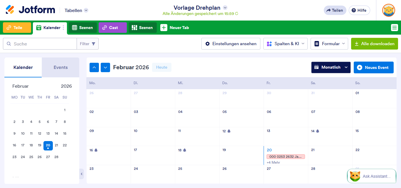 So fügen Sie Jotform Tabellen verschiedene Ansichten hinzu Image-7
