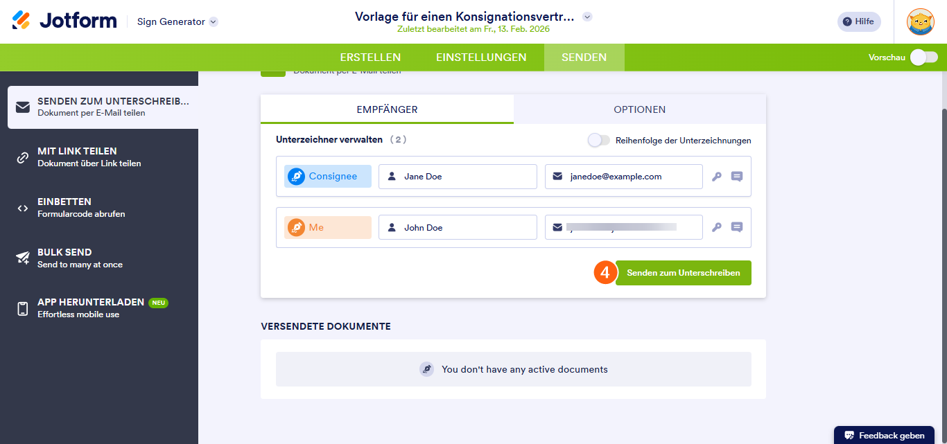 So fügen Sie einen CC-Empfänger in Jotform Sign hinzu Image-4