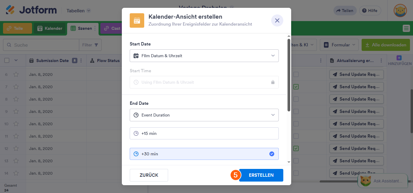 So fügen Sie Jotform Tabellen verschiedene Ansichten hinzu Image-5