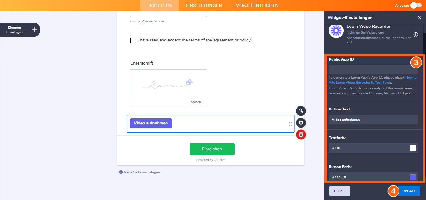 So fügen Sie den Loom-Videorecorder zu Ihrem Formular hinzu Image-3