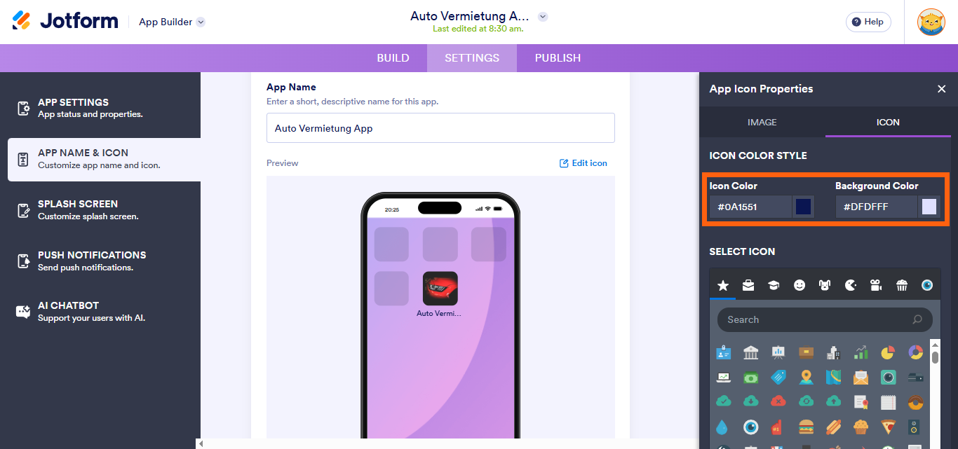 So ändern Sie den Namen und das Symbol des Geschäfts Image-4