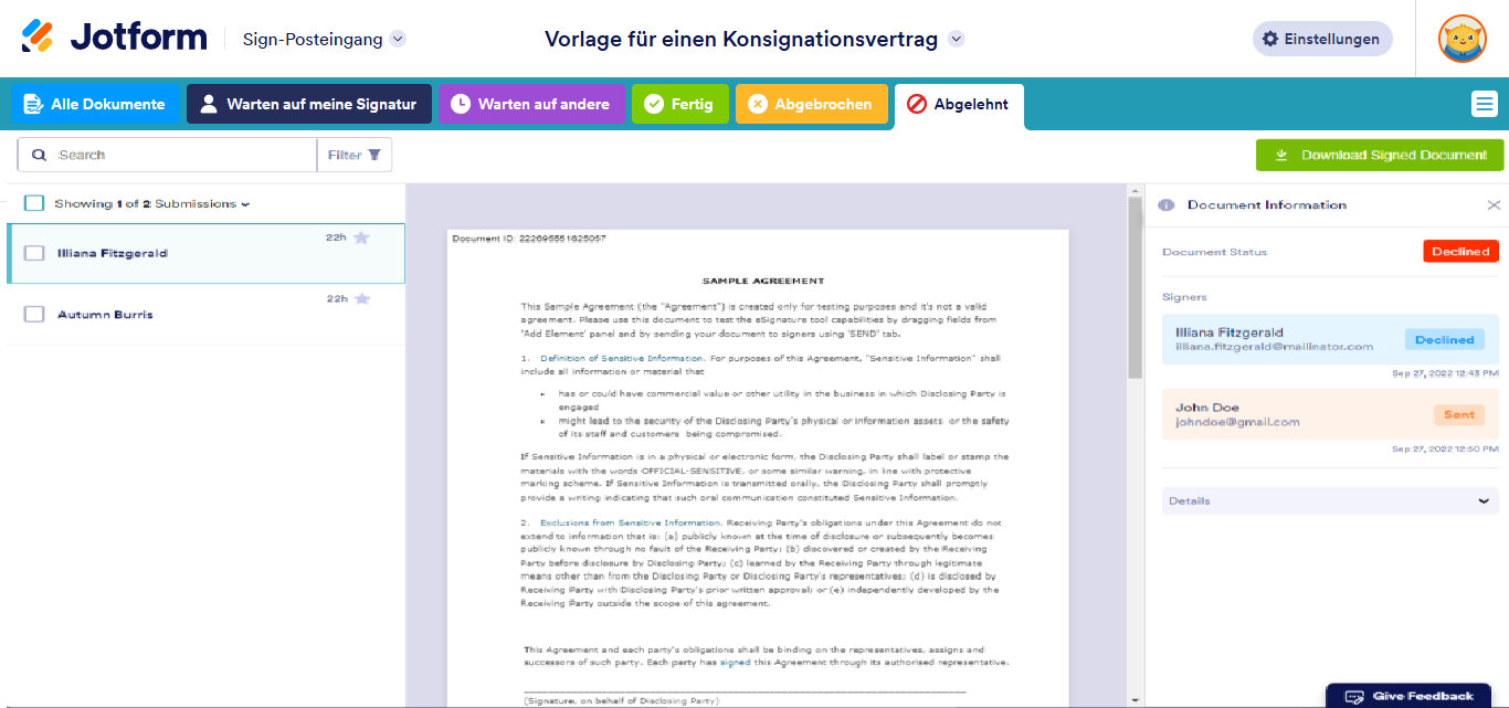 So verfolgen Sie den Unterzeichnungsprozess anderer Parteien Image-7