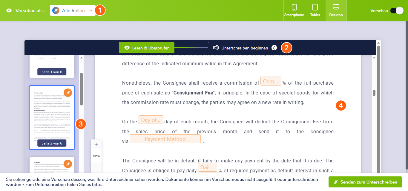 So zeigen Sie eine Dokumentvorschau aus der Sicht eines anderen Unterzeichners an Image-2