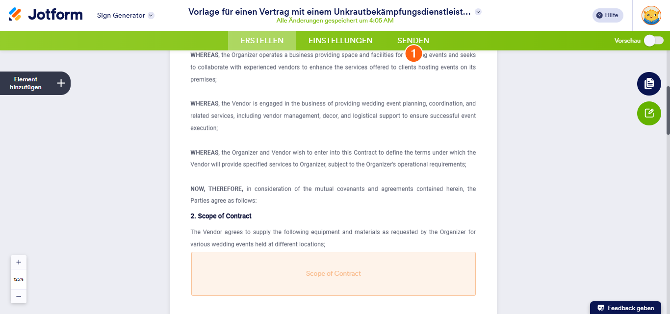 So legen Sie einen Zugangscode für Ihre Dokumente in Jotform Sign fest Image-1