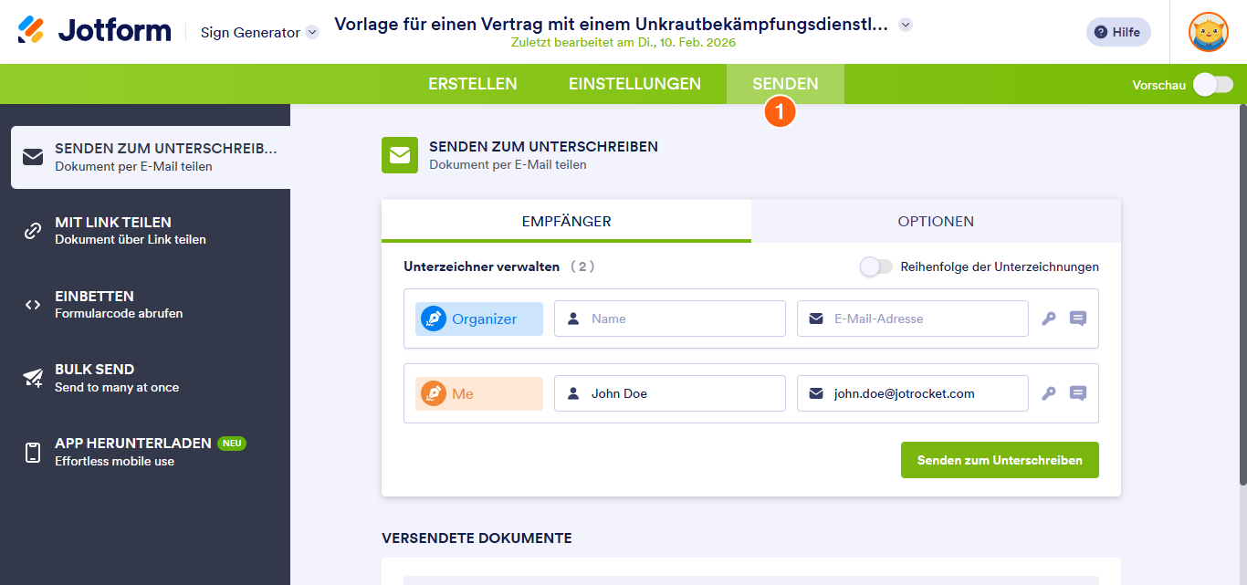 So richten Sie eine automatische Erinnerung für Ihre signierten Dokumente ein Image-1